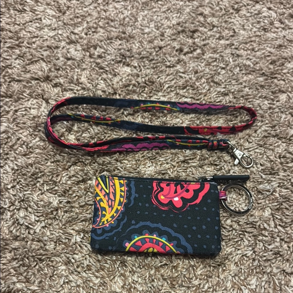 Vera Bradley Card Holder and Lanyard